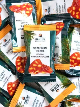Мармелад сосновый с Кедровыми орешками, 250 гр