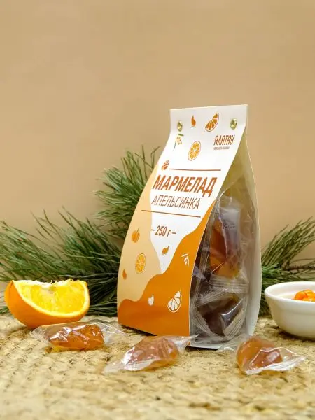 Мармелад фруктовый Апельсиновый, 250 гр Мармелад фруктовый Апельсиновый, 250 гр