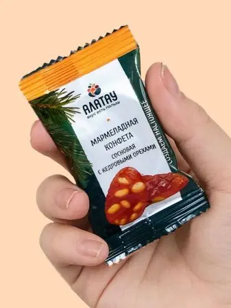 Мармелад сосновый с Кедровыми орешками, 250 гр